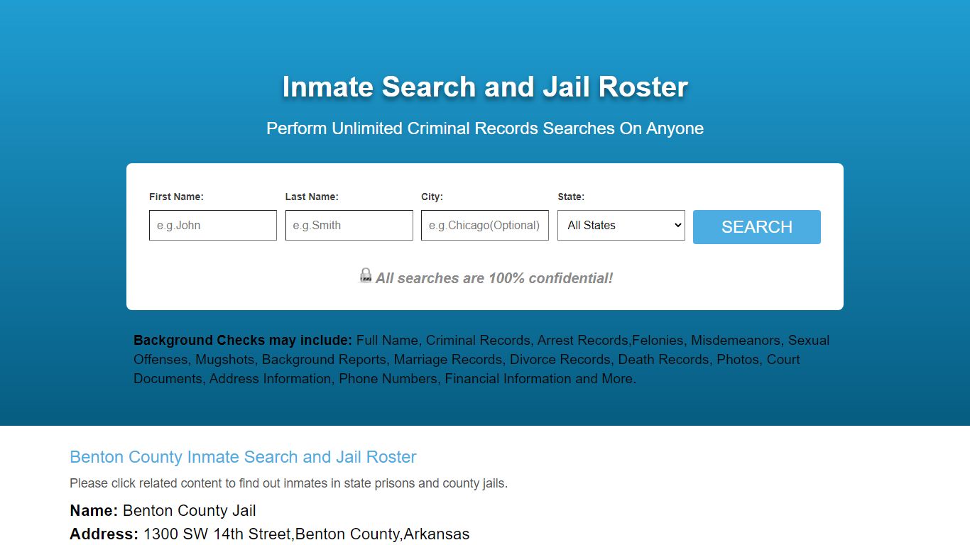 Benton County Inmate Search and Jail Roster